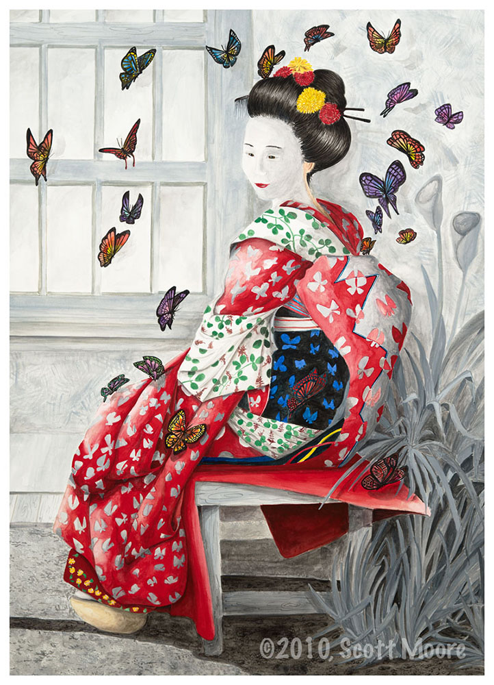 Geisha and Butterflies