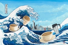 Hokusai's The Great Wave à la Seattle