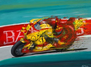 Speed, Oil paint on panel